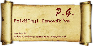 Polónyi Genovéva névjegykártya